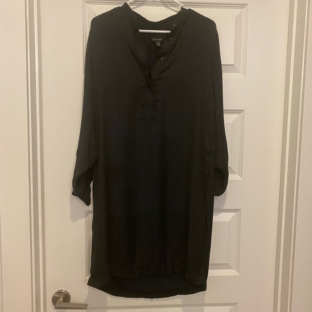 Banana Republic Navy Snake Print Midi Dress